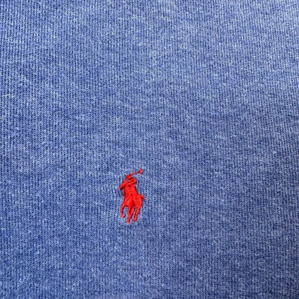 Polo Ralph Lauren Estate Rib Pullover Mens XL Blue  Quarter Zip Heathered